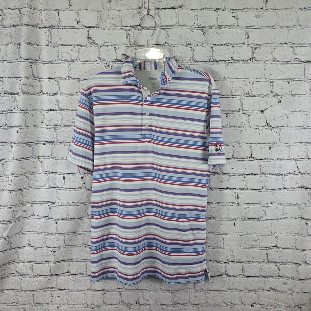 Johnnie O Men's Medium Multicolor Blue & Red SS Golf Shirt